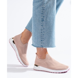 Rosa Slip-on-Sneaker mit Keilabsatz von Shelovet 1