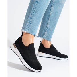 Schwarze Slip-On-Sneaker von Shelovet 1