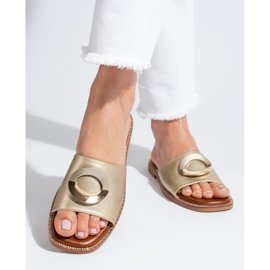 Elegante goldene Shelovet-Flip-Flops 2