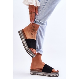 WR1 Damen-Hausschuhe aus glattem Wildleder in Schwarz von Hayen 1