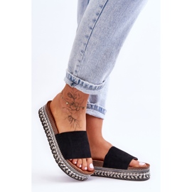 WR1 Damen-Hausschuhe aus glattem Wildleder in Schwarz von Hayen 2